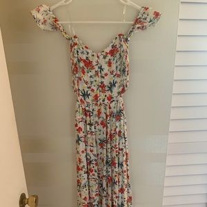 Mid length, off the shoulder, cut out dress